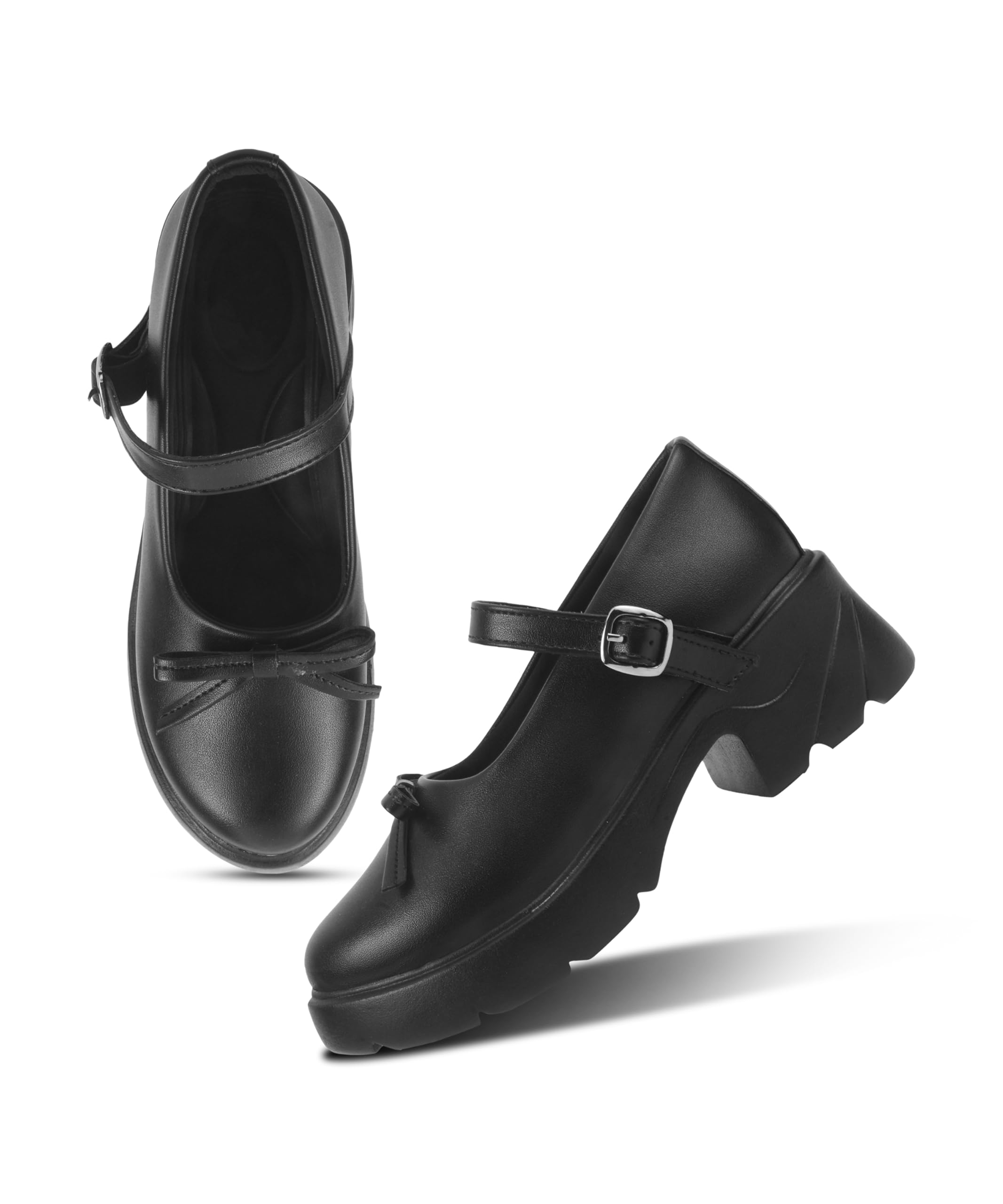 FROH FEET Women's Mary Janes Shoes Platform Block Heel Dress Low Heel Chunky Pumps Round Toe Ankle Strap Pumps Shoes Oxfords-picture-55