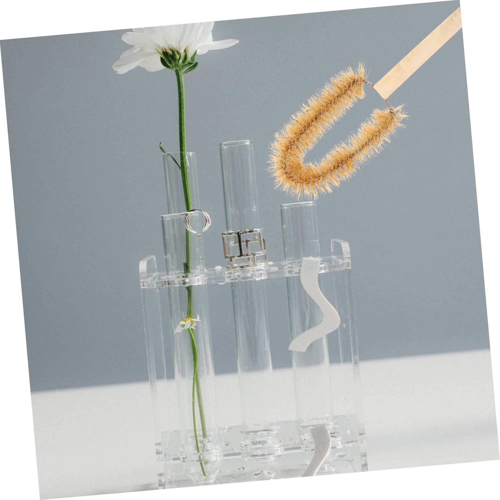 HAPINARY 6pcs Lab Bottle Cleaning Brush Bottle Cleaner Sinks Brush Beaker Brush Tube Cleaning Brush Cup Cleaner Brush Straws Brush Cleaner Pipe Cleaner Straw Cleaning Brush Pipette Wooden