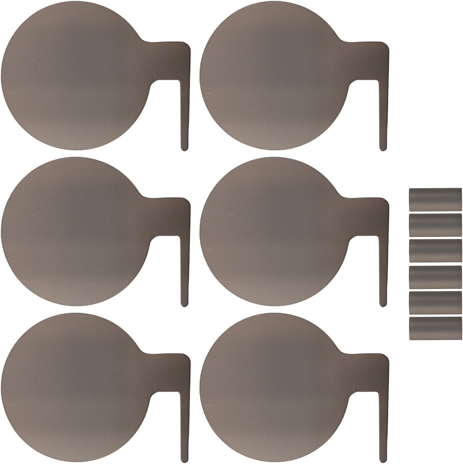 maXpeedingrods Upgraded 6 Pcs 3/8'' Thick Steel Dueling Tree Targets, 6'' Swing Paddles DIY Shooting Target with Tubes