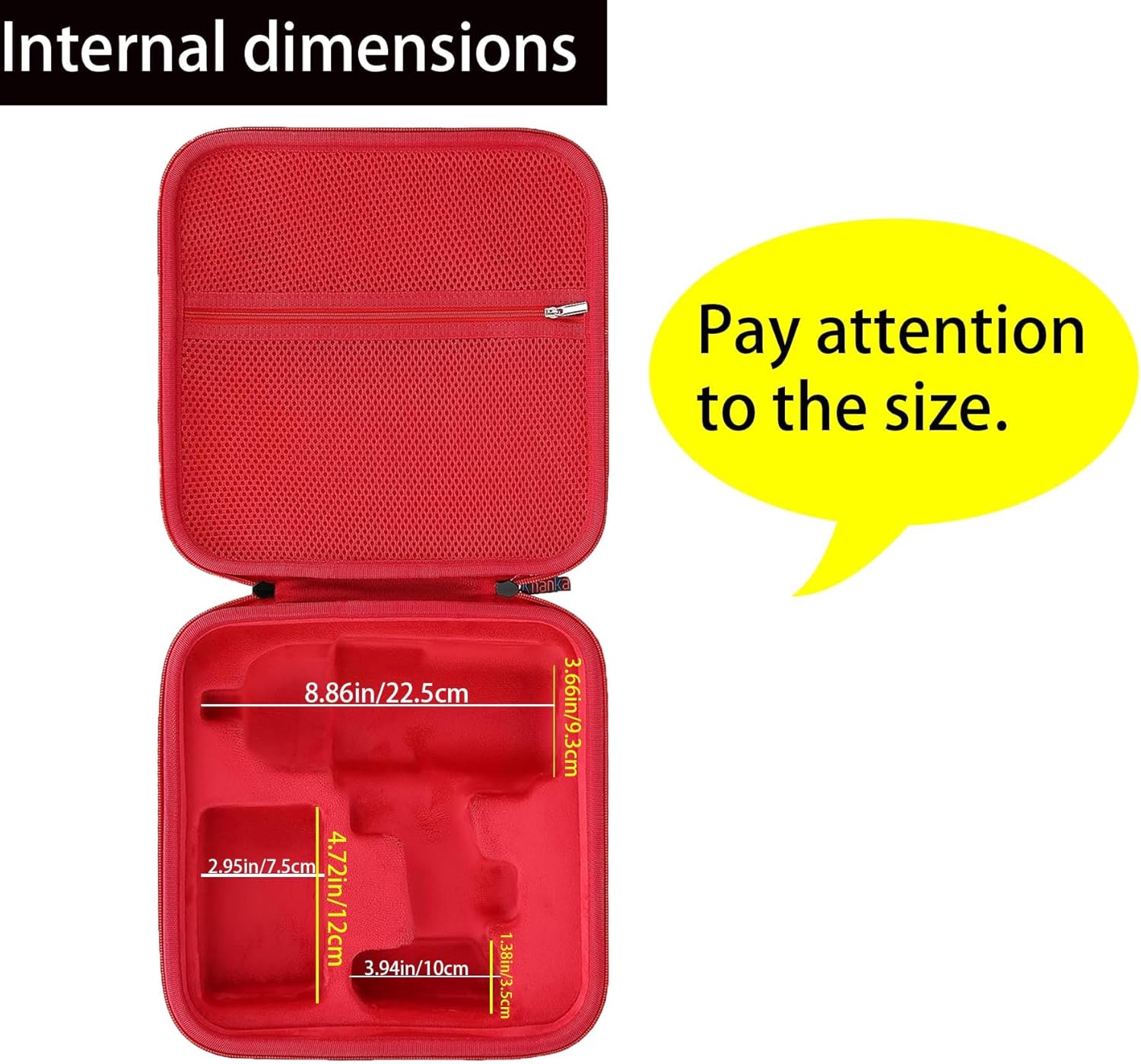 khanka Hard Case Replacement for Milwaukee 2767-20 M18 FUEL High Torque 1/2" Impact Wrench, Case Only
