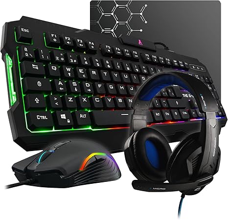 The G Lab Combo Argon E Gaming Pack 4 In 1 Qwerty Tastatur Inkl N Hintergrundbeleuchtung Gaming Maus 30 Dpi Gaming Kopfhorer Rutschfestes Mauspad Pc Ps4 Xbox One Amazon De Games