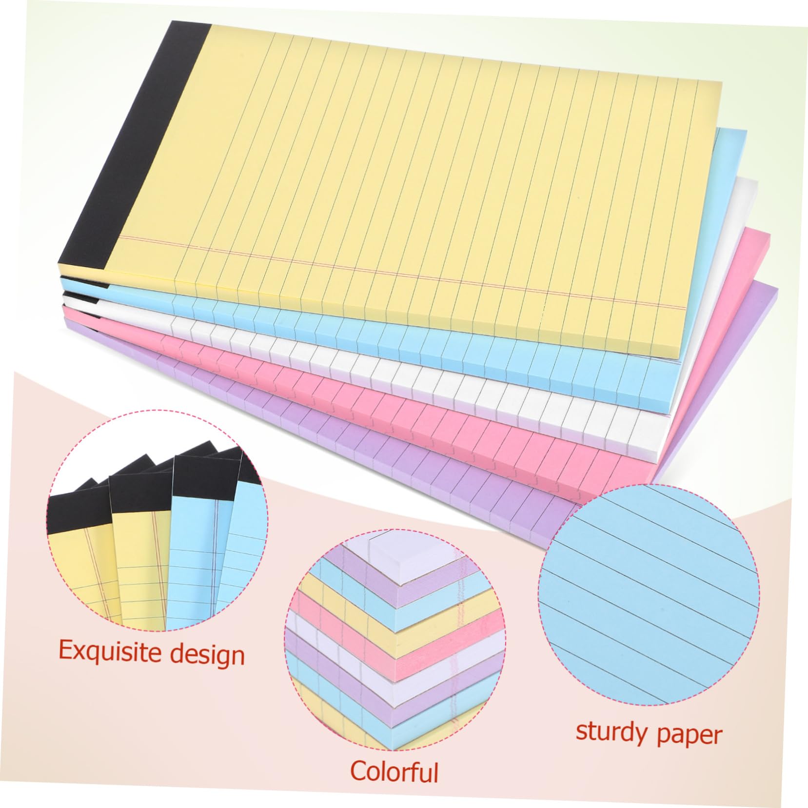 Tofficu Paquet De 10 carnet de couleurs bloc-notes pour le travail cahiers pour prendre des notes petit carnet de poche blocs-notes cahiers pour le collège bloc-notes de bureau Papier