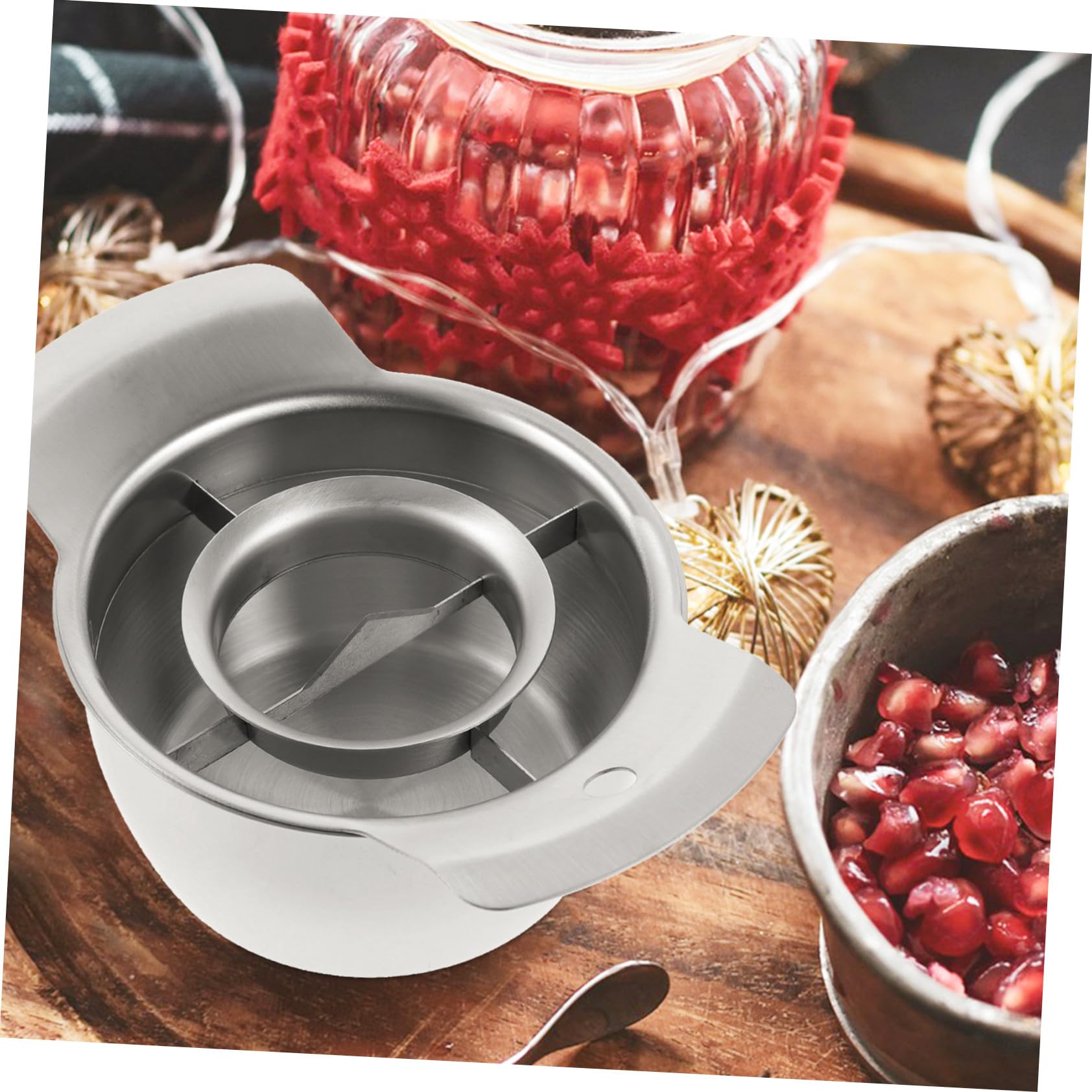 Set Utensile Ciotola AntiGraffio in Acciaio Inossidabile per Pelare Melograno e Design Antiscivolo per Uso Domestico e Commerciale