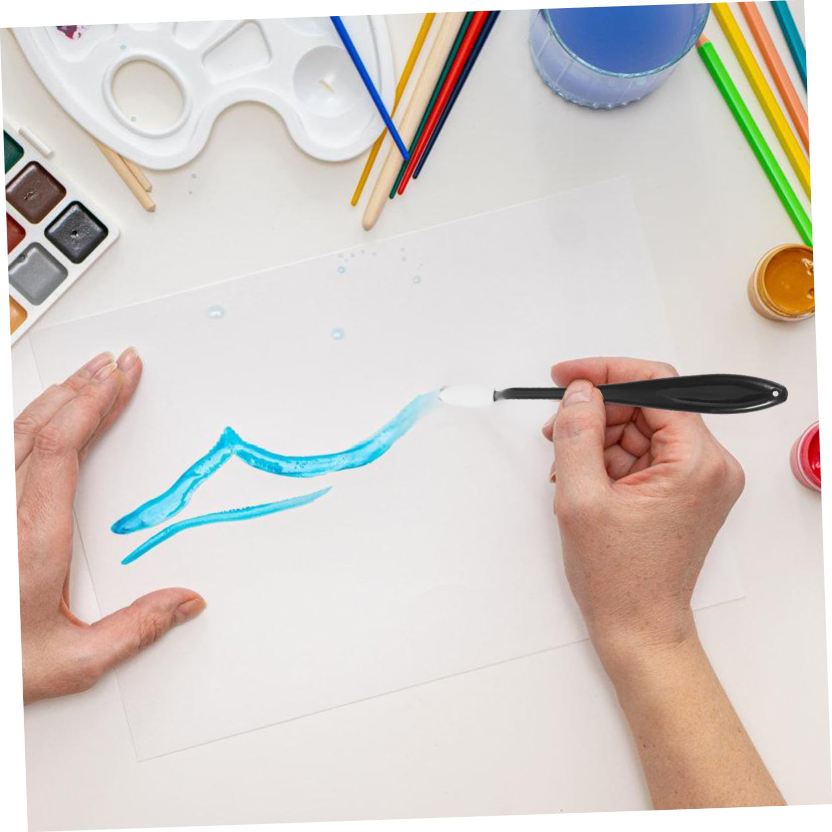 HAPINARY 2 Set Sketch Eraser Set Sketching Wiper Heads Blending Tools Eraser Knife Pair Student Brush Replacement Heads for Artists