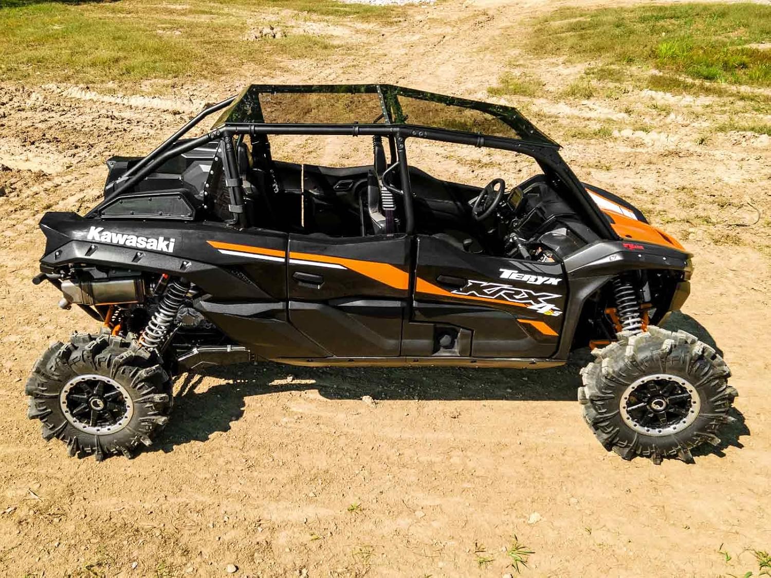 SuperATV Dark Tinted Teryx Roof for 2023+ Kawasaki Teryx KRX 4 1000 | 1/4" Polycarbonate | Protects from the Elements Without Obstructing View | Rattle-Free Fit | USA Made