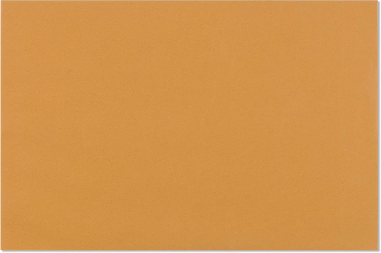 EnDoc 6x9 Envelopes - 28lb. Brown Kraft Paper Open-end 6 x 9 Inch Strong Gummed Glue Flap Closure Heavy Duty Catalog Envelope, For Legal, Home, Office, and Business - 250 Pack