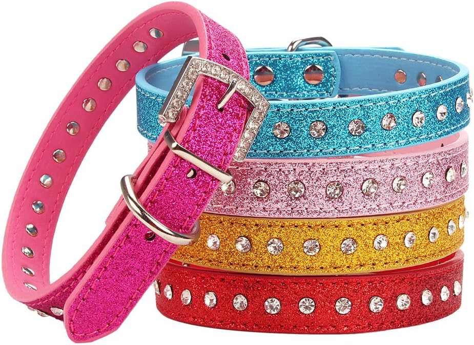 Pet Supplies Aolove Fashion Rhinestones Diamante Studded Adjustable