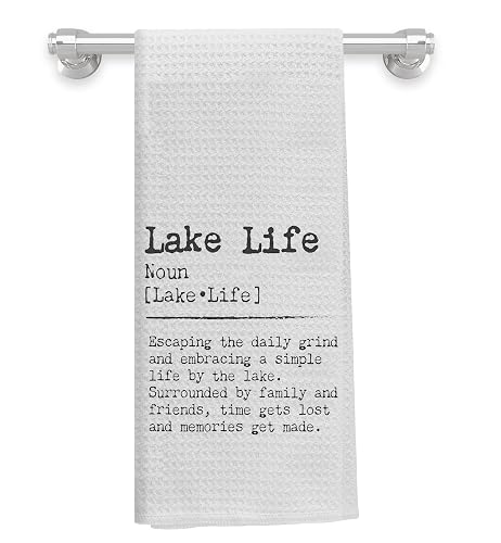 Lake Life Kitchen Towels - Waffle Weave, 16 x 24