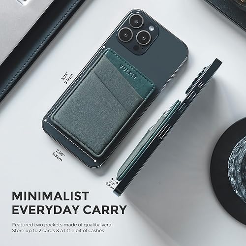 Miniatura 4 de VULKIT Cartera magnética para teléfono MagSafe, bloqueo RFID, cartera con tarjetero para iPhone serie 1615141312 y funda para teléfono con MagSafe