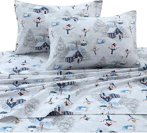 Miniatura 22 de Tribeca Living Sábanas de franela tamaño individual, bolsillo profundo, 100% algodón, 170 GSM, bolsillo extra profundo de 24 pulgadas, juego de