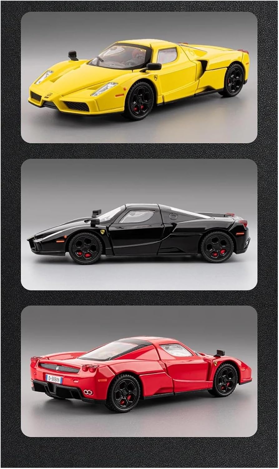 Diecast Model 1 32 for Enzo Supercar Miniature Car Model Decorations Home Office Or Shelf Decor(Red)