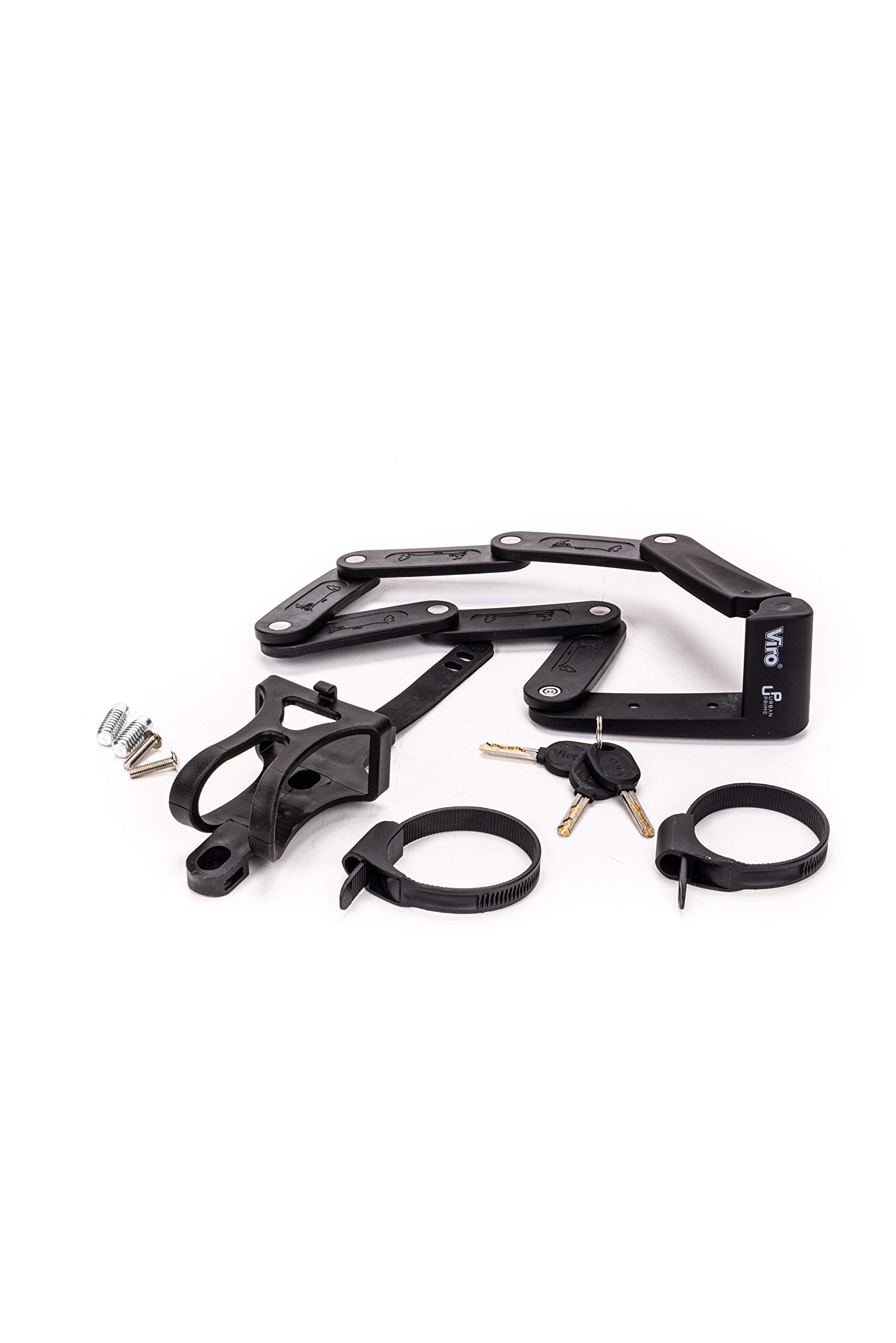 Lucchetto pieghevole, Compatto, Bici, Monopattini elettrici, Resistente, Nero