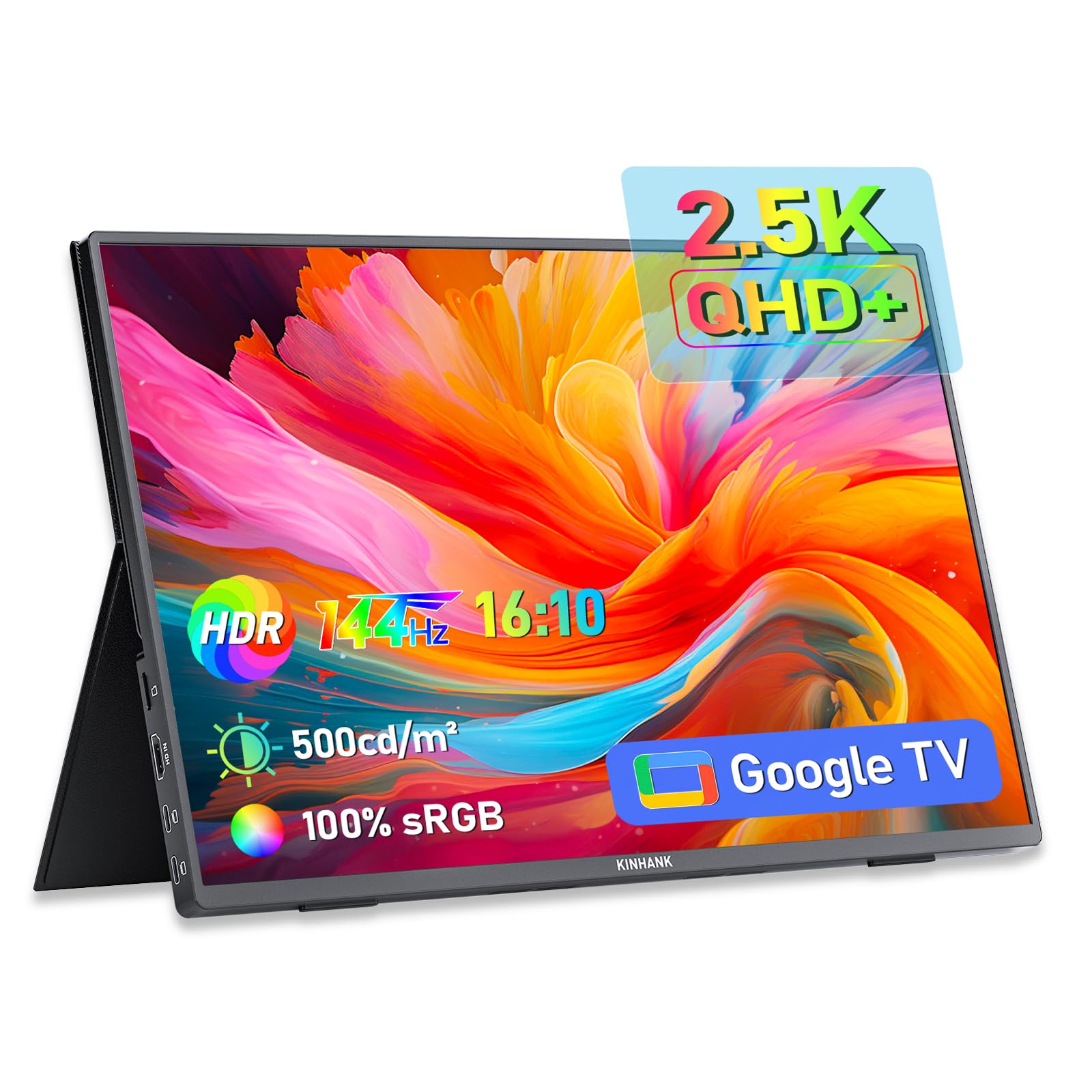 Amazon.co.jp: 16インチ 2.5K ポータブルモニター、144Hz 2560 x 1600P