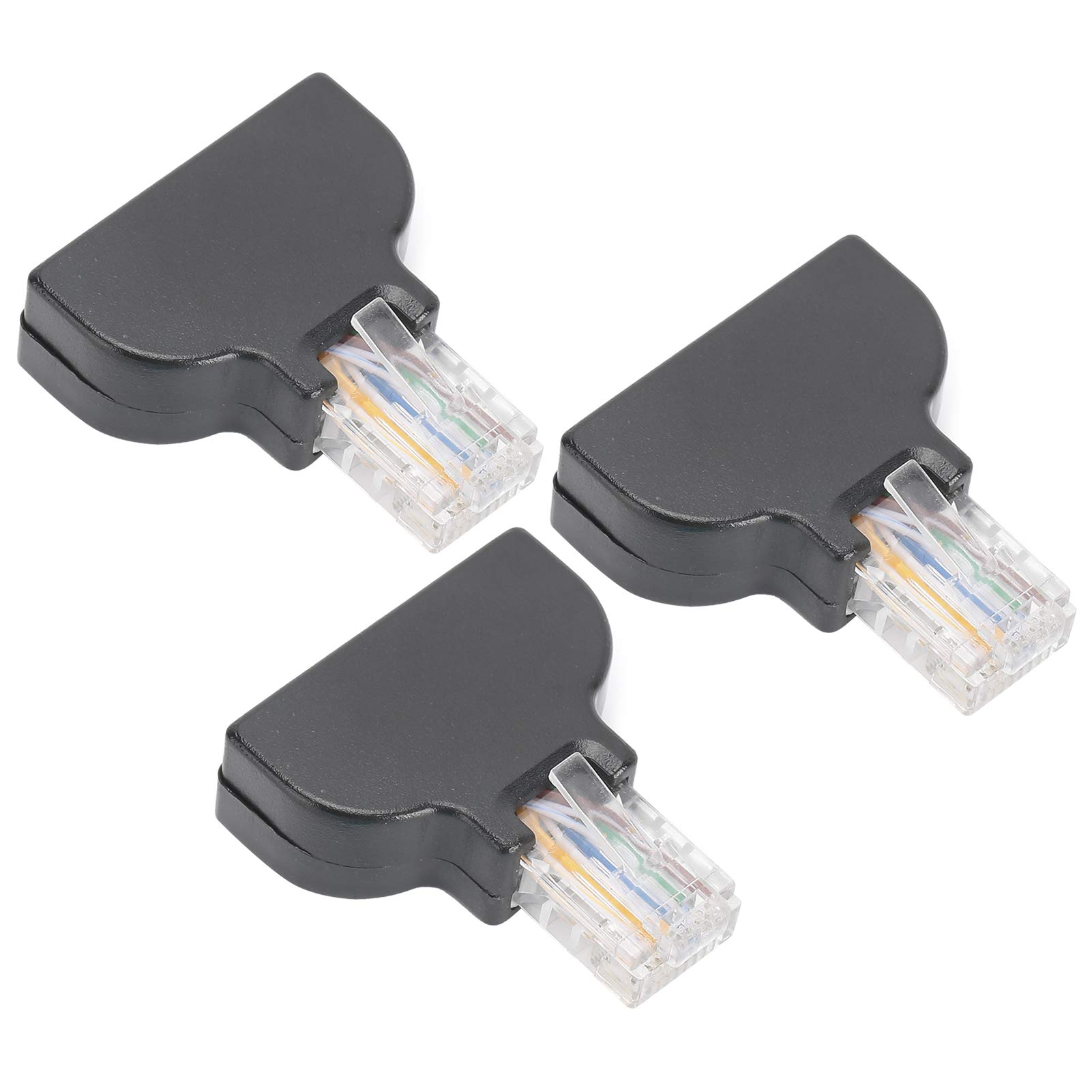 Conector Macho RJ45 con Adaptador de Terminal de Tornillo de 8 Pines Paquete de 3 8