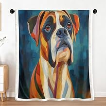 Sleepwish Dog Blanket for Couch Boxer Dog Warm Blankets for Winter- Dog Gifts Christmas Throw Blanket Home Bedroom Decor 90x90 Inches