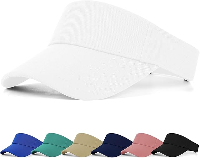 FCHUI Sun Visor Cap - Women Ponytail Baseball Cap for Women and Ladies, Long Peak Thicker Sweatband Adjustable Hat for Golf Cycling Fishing Tennis Running Jogging Visor Hats for Men