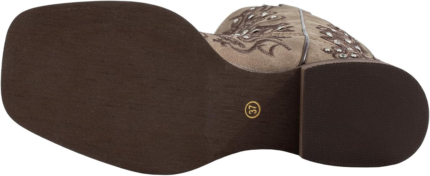 SheSole Womens Western Cowgirl Boots Fashion Rhinestone Square Toe Ladies Cowboy Boots Mid Calf - Image 5