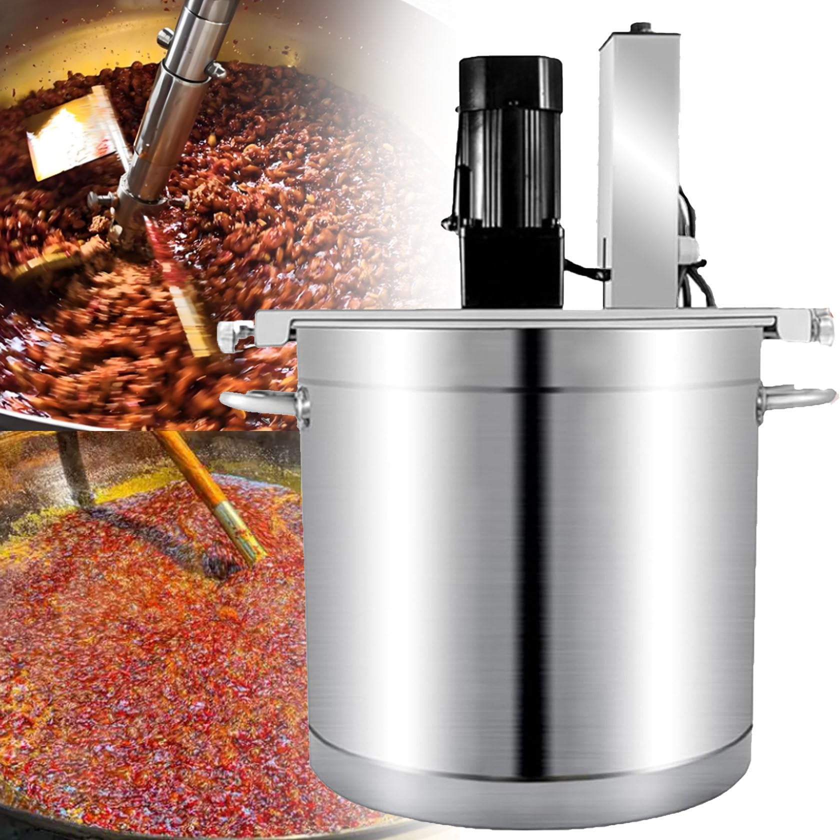 GLJTUO Electric Mixer Machine,Automatic Food Mixer, Commercial Stainless Steel Jam Blender, 40L/80L Capacity for Sauce and Filling Preparation,80l