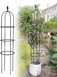 ARIFARO 142 cm metalen tuinhekwerk voor klimplanten, set van 4