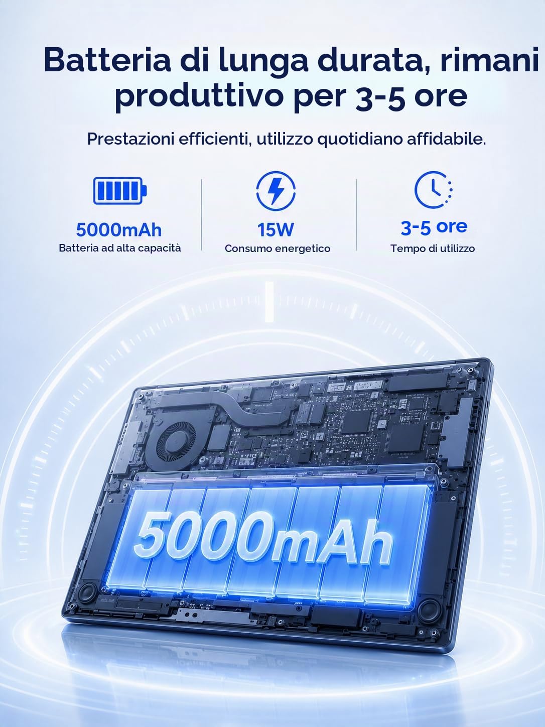 Breoom PC Portatile 15.6" FHD, 8GB DDR4 RAM 256GB SSD Celeron 5205U, Impronta, Tastiera retroilluminata, Webcam, USB 3.0 * 2, Wi-Fi 5, Win 11 Pro Laptop per Studenti