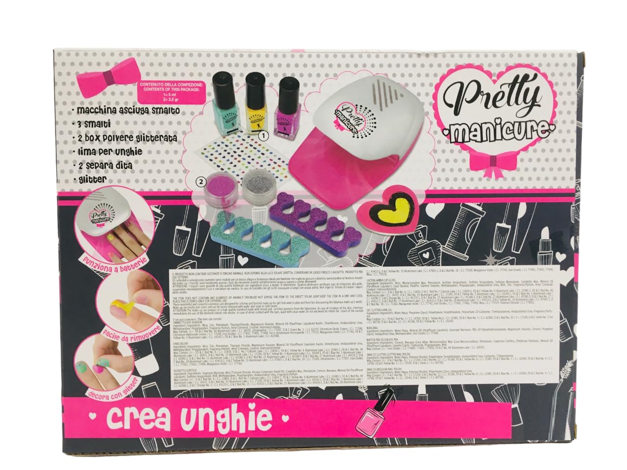 kit Unghie Bambina, Smalti Bambini, Trucchi Bambina 6 7 8 9 10, Gioco di Nail Art Fluorescente, Unghie Set Manicure Gioco con Unghie Finte, Salone kit Unghie Bambina, Smalti Bambini, Trucchi Bambina 6 7 8 9 10, Gioco di Nail Art Fluorescente, Unghie Set Manicure Gioco con Unghie Finte, Salone
