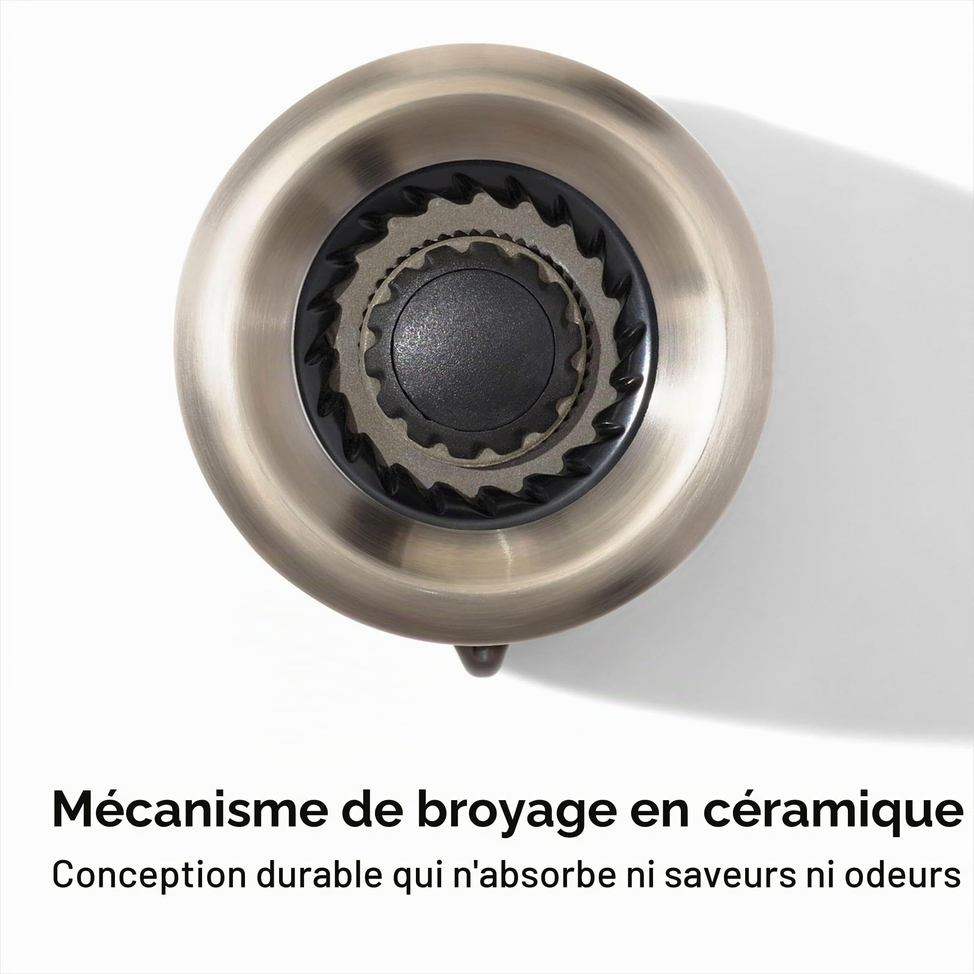 OXO Good Grips 11312500 Moulin à poivre profilé en céramique Gris