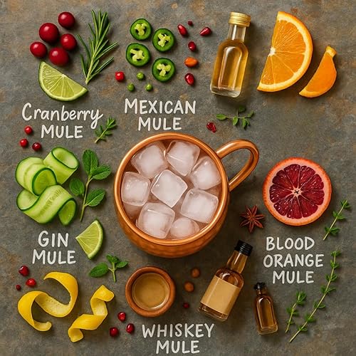 Miniatura 4 de Moscow Mule tazas de cobre hecho a mano de cobre macizo de 2 – Cobre tazas para Moscow Mule cóctel – 16 onzas – Vaso de chupito incluidos