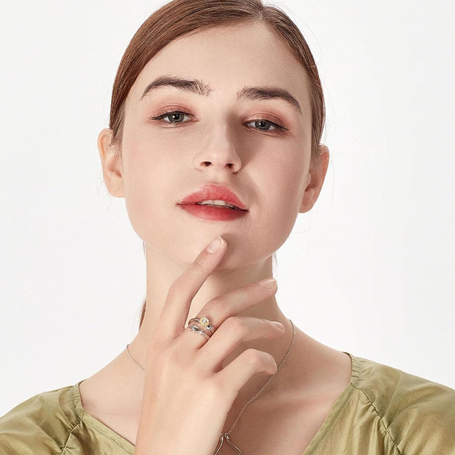 Hug Rings for Women Silver Hug Rings from Heaven Always with You Hope Rings with Card Silver Open Adjustable Inspirational Jewelry Birthday Gifts - Image 3