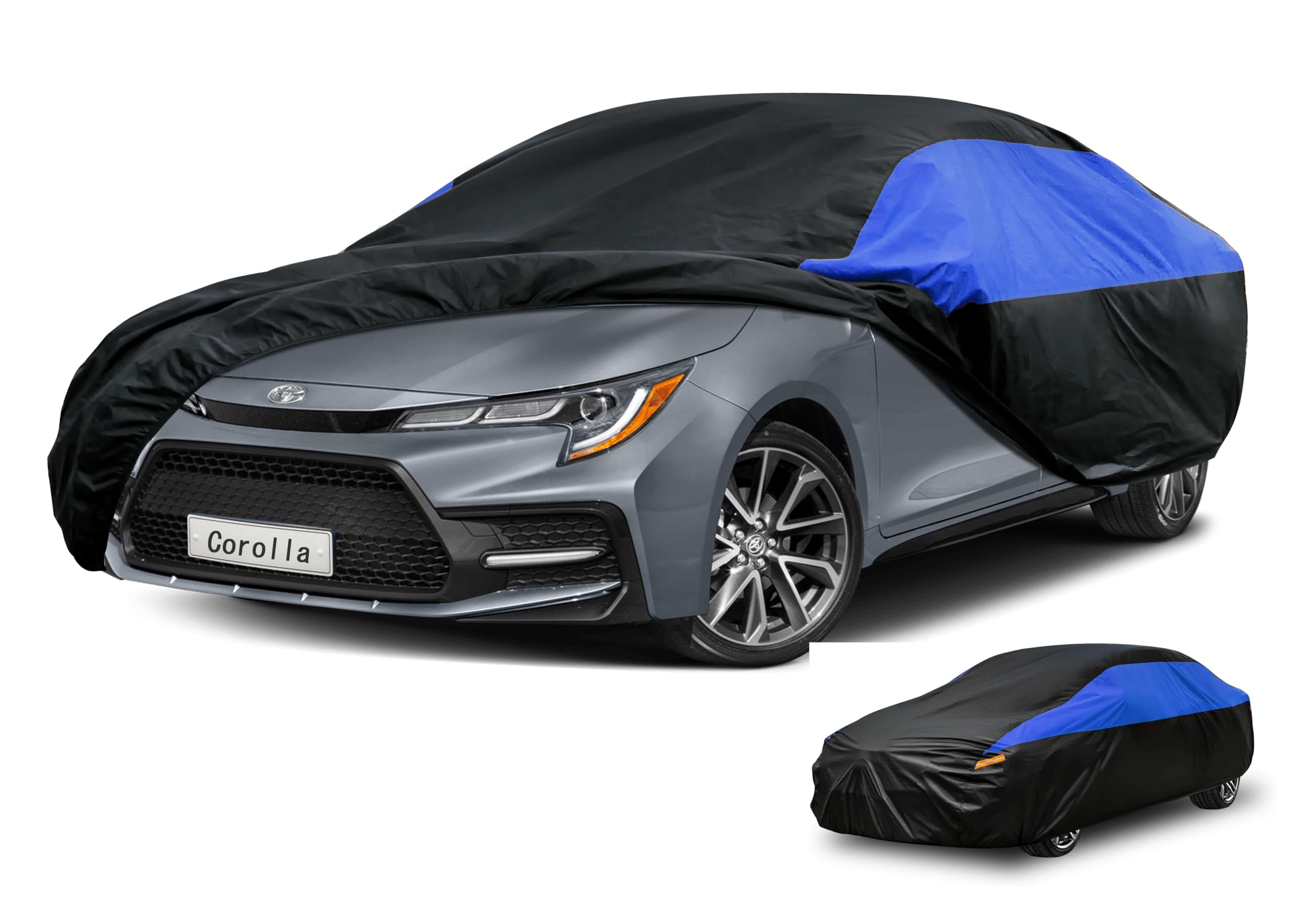 GUNHYI Toyota Car Cover Custom Fit Toyota Corolla Waterproof All Weather, Lightweight Full Exterior Cover for Automobiles Outdoor Sun UV Rain Dust Snow Wind Protection.