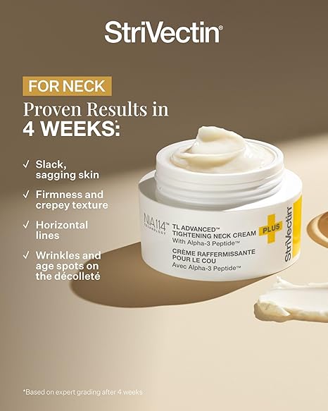 StriVectin Tighten and Lift Advanced Neck Cream PLUS with Alpha-3 Peptides for Neck and Decollete, Smoothing Look of Wrinkles and Fine Lines, Improves Crepey Skin and Vertical Lines