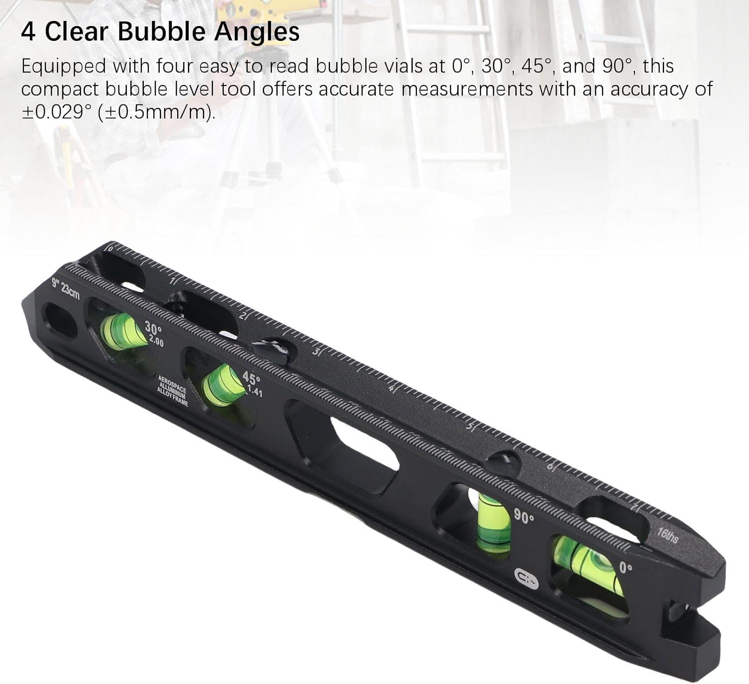 Magnetic Bubble Level Ruler with V Groove for Pipes and Conduits Cast Aluminum Compact Durable Measuring Tool Pipe Level Conduit Level Instrument