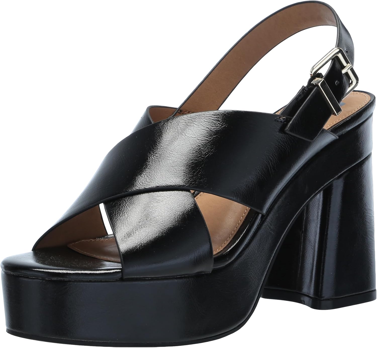 DV Dolce Vita Wentz Sandal, Black Shiny, 9.5