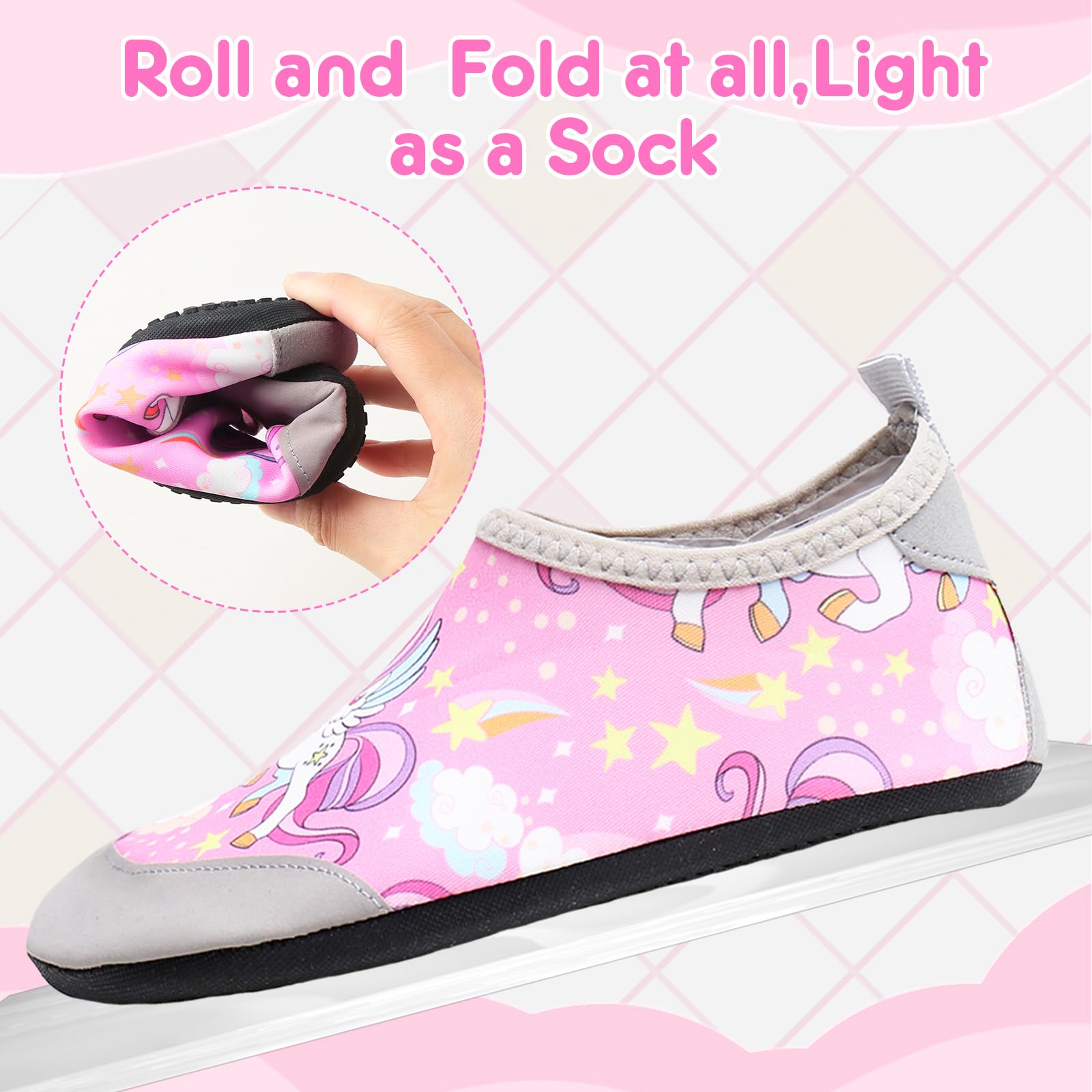 Scarpe da Acqua Bambini Ragazze Ragazzi Antiscivolo Rapida Asciugatura Scarpe da Acqua Scarpe da Spiaggia