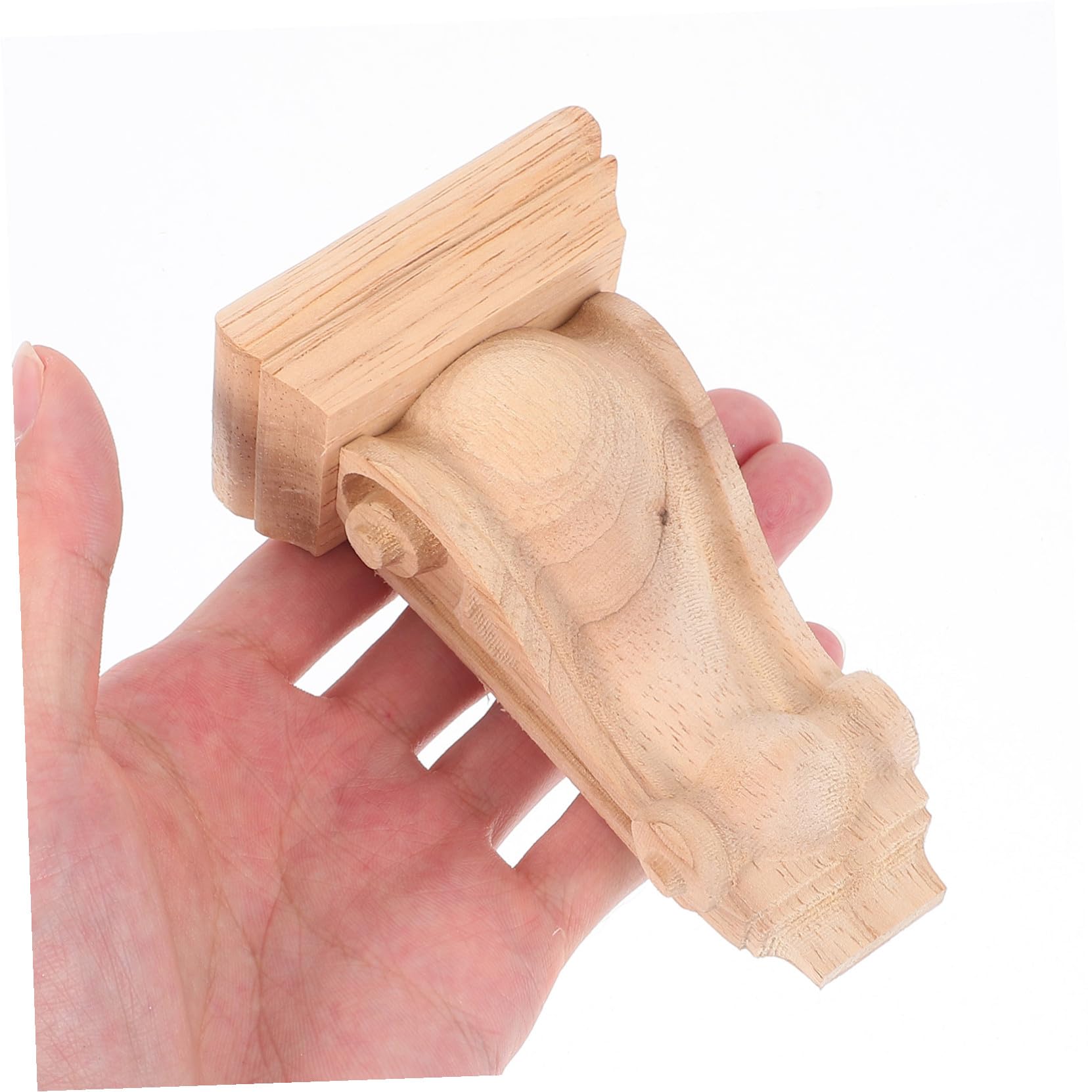 Wandkonsole Holz aus Geschnitztem Holz Dekorative Römische Säule im Eleganten Europäischen Stil Einfache Montage und Vintage Wandverkleidung für Zuhause