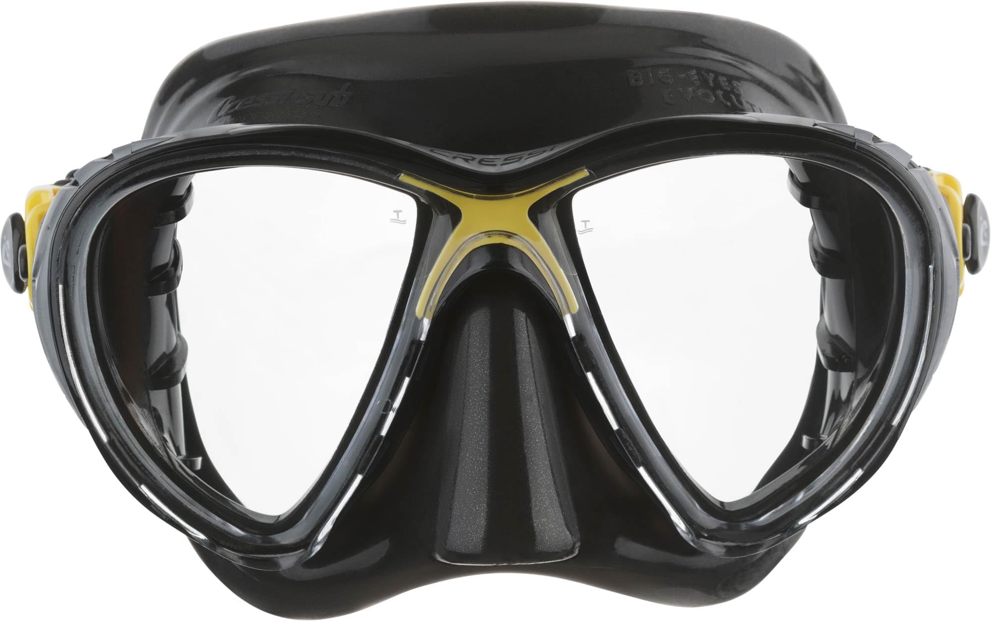 – Cressi Big Eyes Evolution Snorkel Mask - Adult Diving Mask with Soft Silicone Seal - HD Mirrored Lenses for Scuba Diving