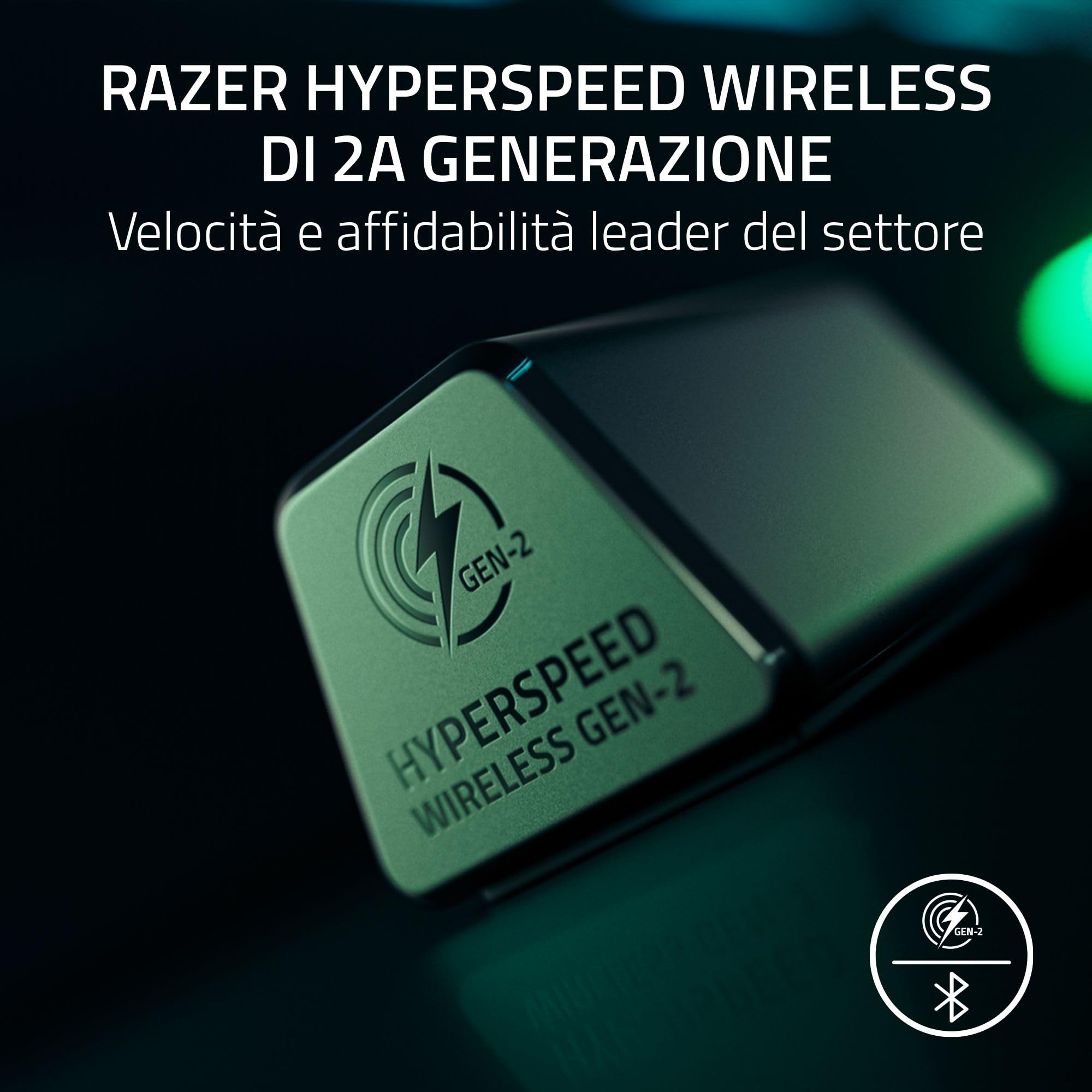 Razer BlackShark V3 - Cuffie wireless per eSport - Driver TriForce da 50 mm - Microfono a banda larga rimovibile - THX Spatial Audio - Wireless 2,4 GHz & Bluetooth - Profili FPS - PC/Mac | Bianco - Vista 4