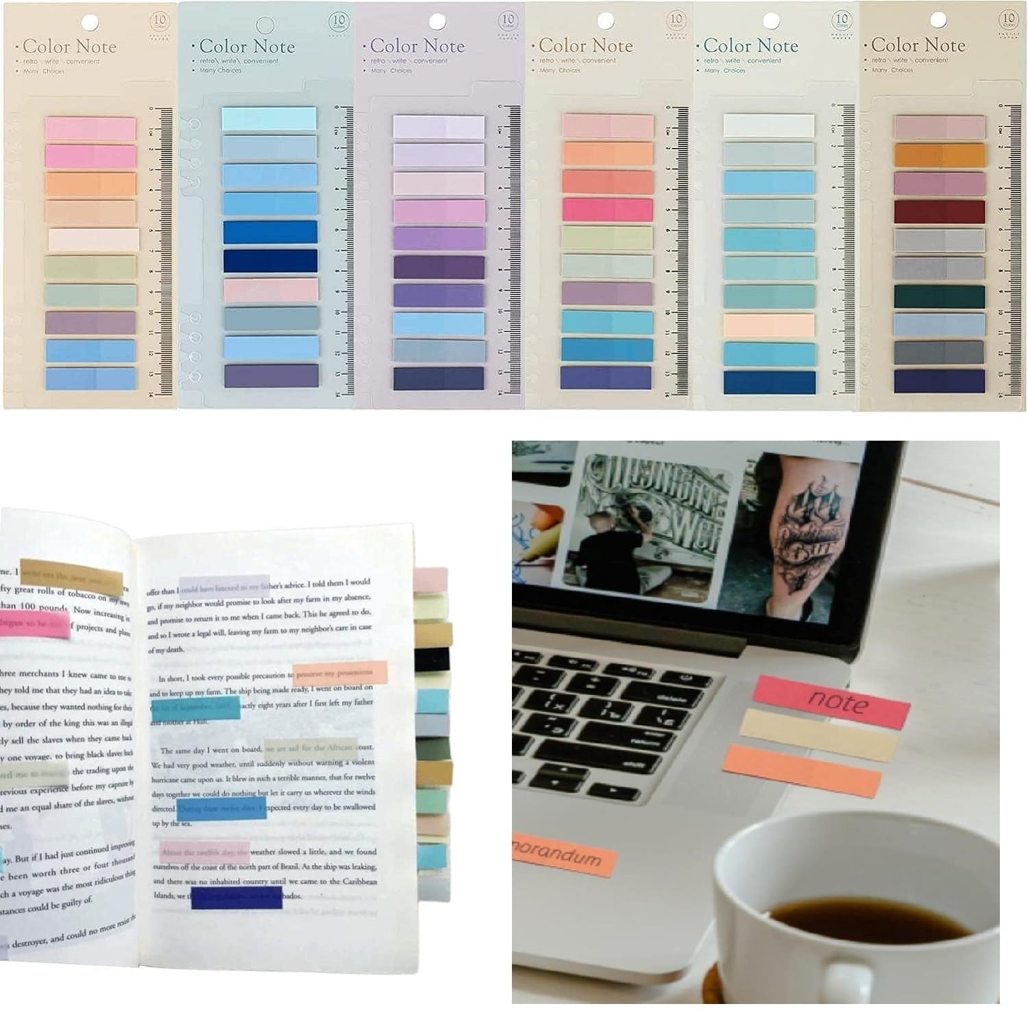 SHUTTLE ART Sticky Index Tabs, Annotation Book Markers Tabs, Transparent Sticky Notes for Writable Page Notes, Morandi Aesthetic Sticky Tabs for Reading File Classify Marking (6 Packs|1200 Pcs Notes) (B0CLS55P9L) Amazon Price History, Amazon Price Tracker