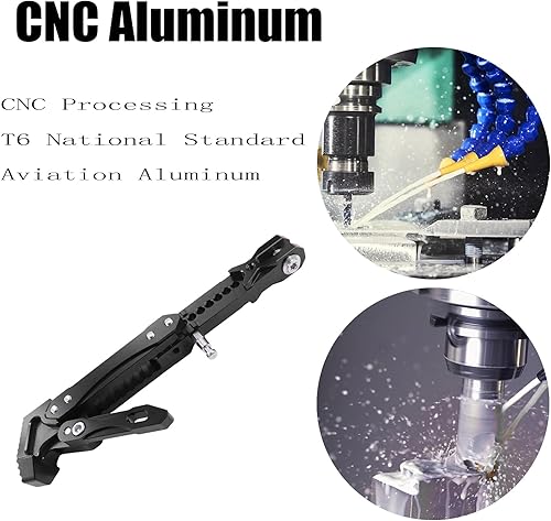 Vista 4 de Soporte de patas de motocicleta universal de aleación de aluminio de alta calidad, ajustable, para motocicleta, scooter, soporte de trípode