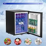 SMETA Update 12 Volt Refrigerator Mini Fridge 1.4 cu.ft wih Lock Semi Truck Refrigerator Freightliner Cascadia Drivers DC 12V|110V Compact Refrigerators RV Small Fridge Upright Camper Wheeler Van 36qt