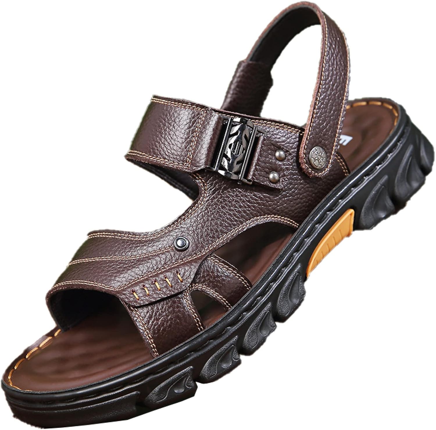 [PANLON] 夏用 男性サンダル 24.5cm ファッションサンダル カジュアル メンズ 2way ビーチサンダル 水陸両用 室