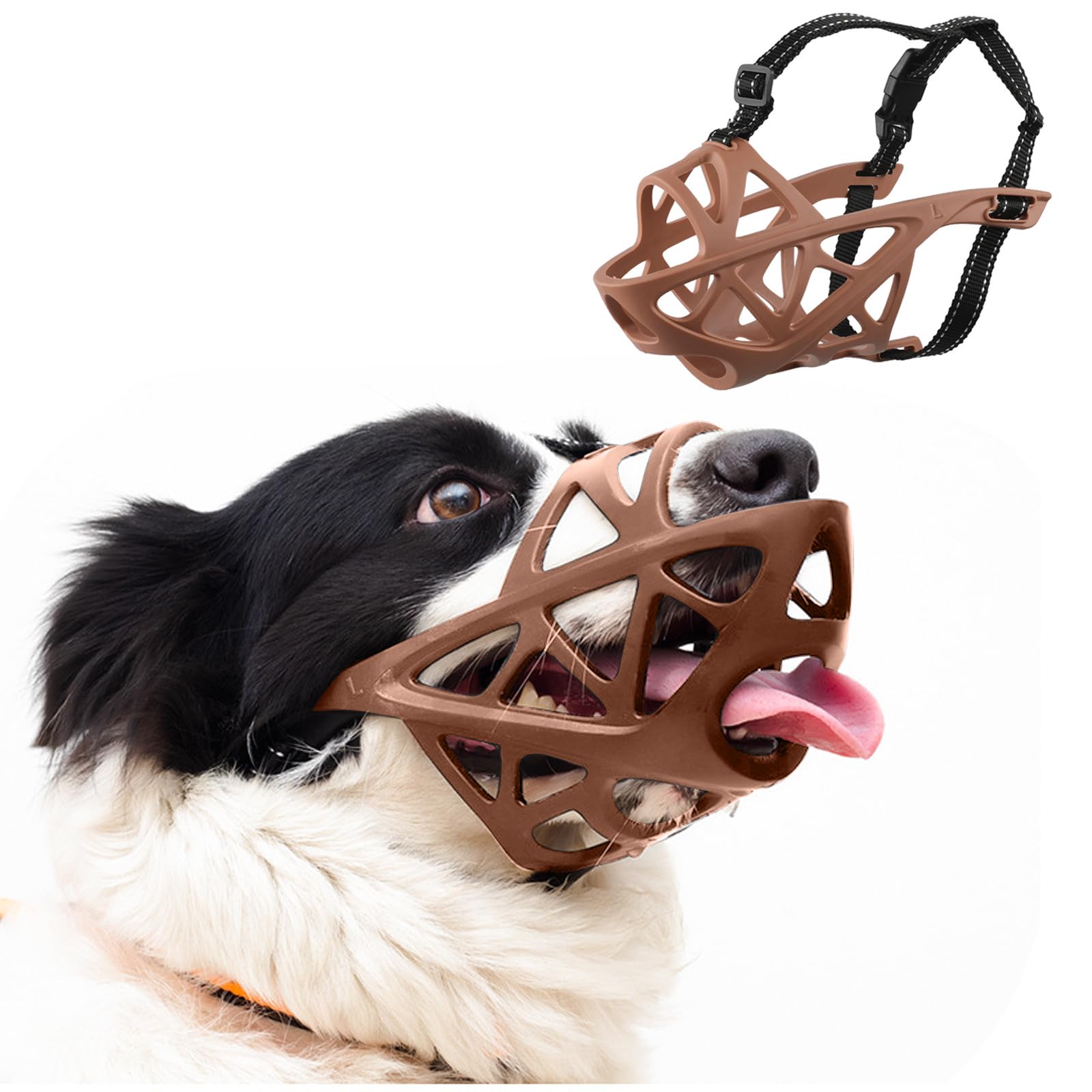 PETCUTE Muilkorf voor honden, grote muilkorf voor honden, met