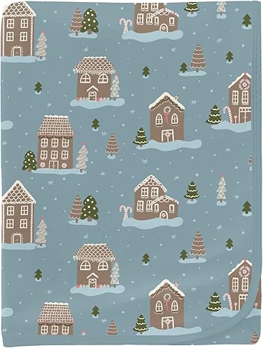 Miniatura 7 de KicKee Pants Mantas para envolver estampadas, hechas de viscosa de tela de bambú, por lo que es una manta de bebé suave y sedosa, manta de