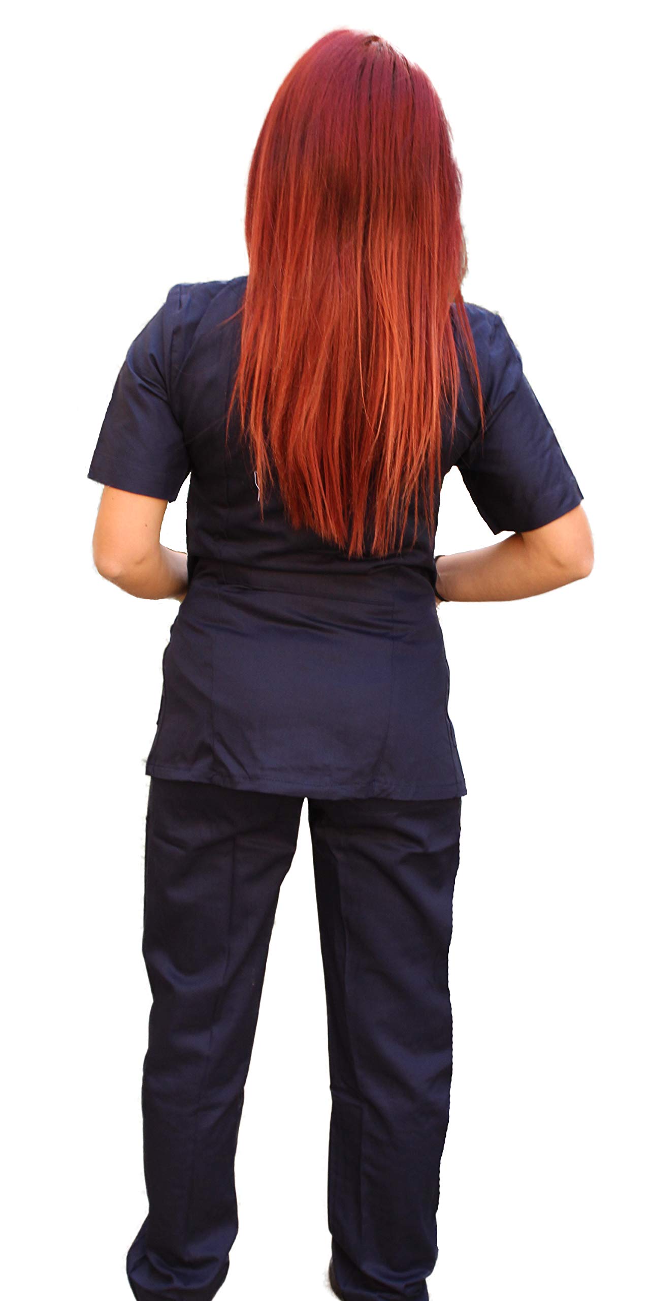 Divisa da lavoro donna,completa,sanitaria,infermiera,oss,ospedaliera,con zip,vari colori
