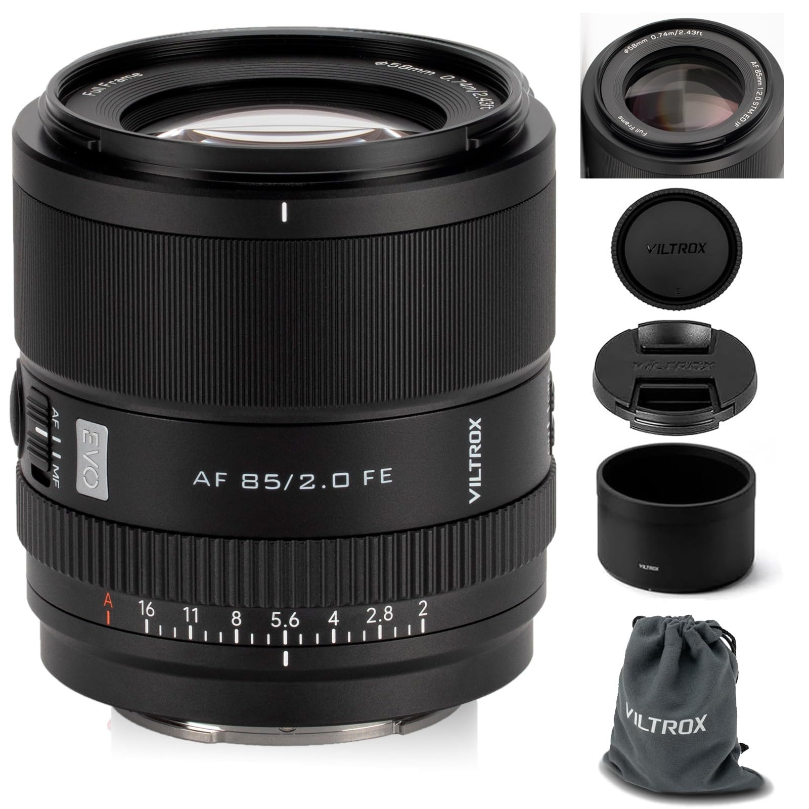 Amazon | VILTROX 85mm F2.0 EVO FE フルフレームレンズ Sony E用