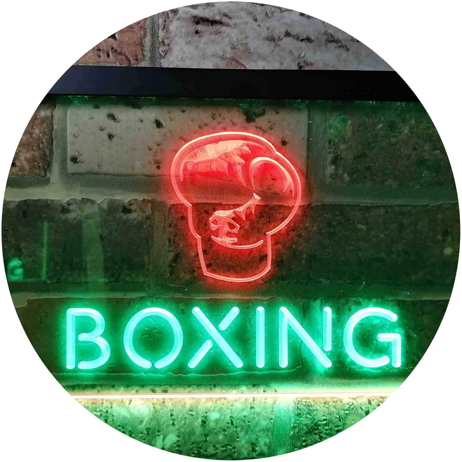 ADVPRO Boxing Game Man Cave Garage Dual Color LED Neon Sign Green & Red 12" x 8.5" st6s32-i0579-gr