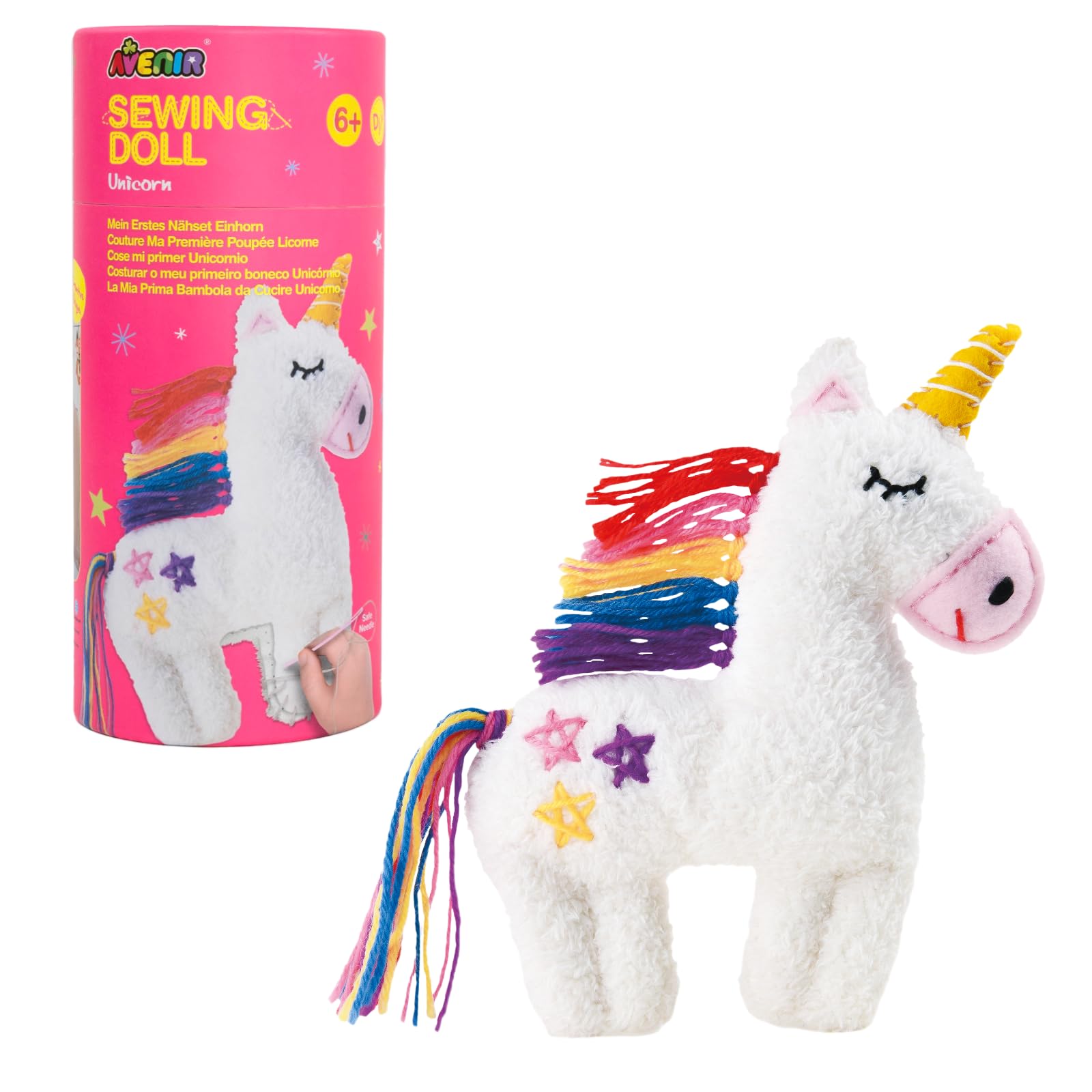 Avenir CH1620 Sewing Doll Unicorn, Mixed Colours