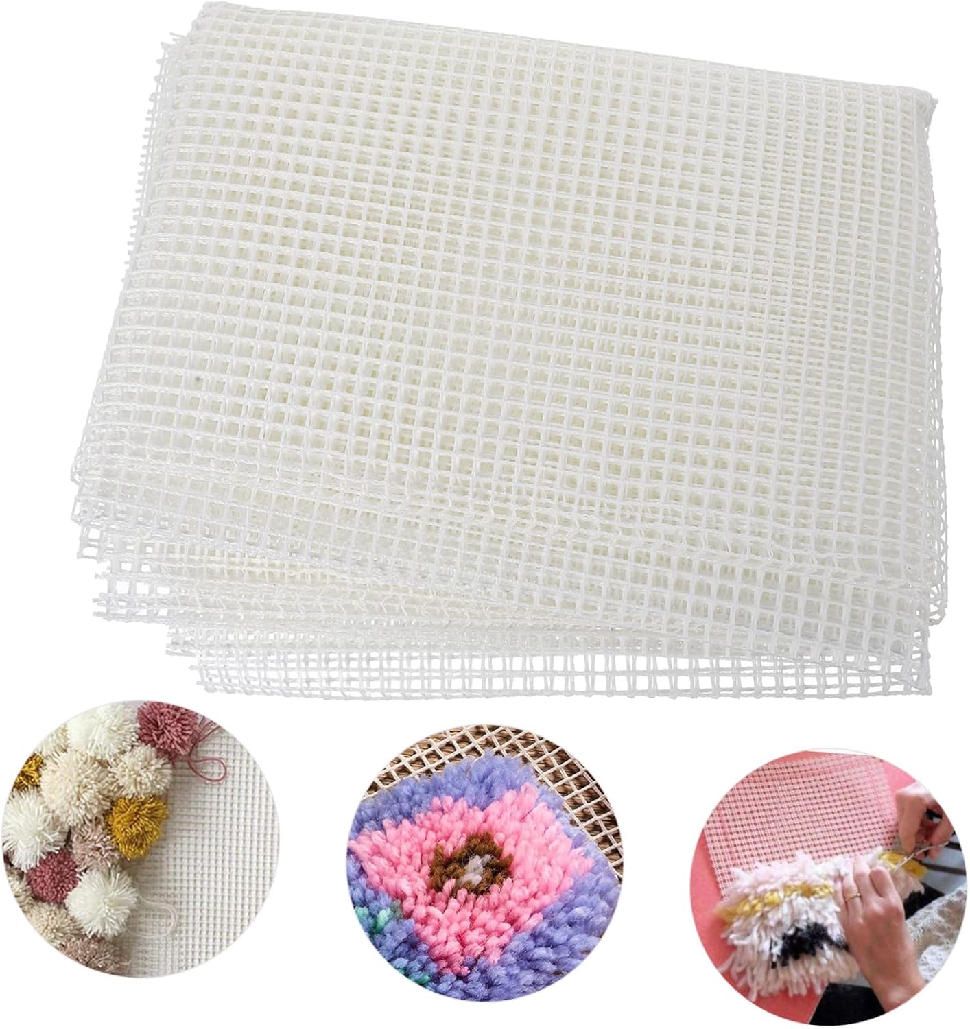DIY Mesh Rug Hooking Canvas for Tapestry Making Lightweight Durable Mesh for Embroidery Crafts and Home Decor