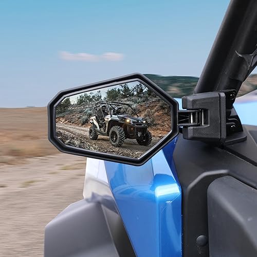Miniatura 9 de A & UTV PRO Espejos laterales para Can Am CommanderMax 2021 2022 2023, accesorios de espejos retrovisores convexos plegables ajustables, repuesto