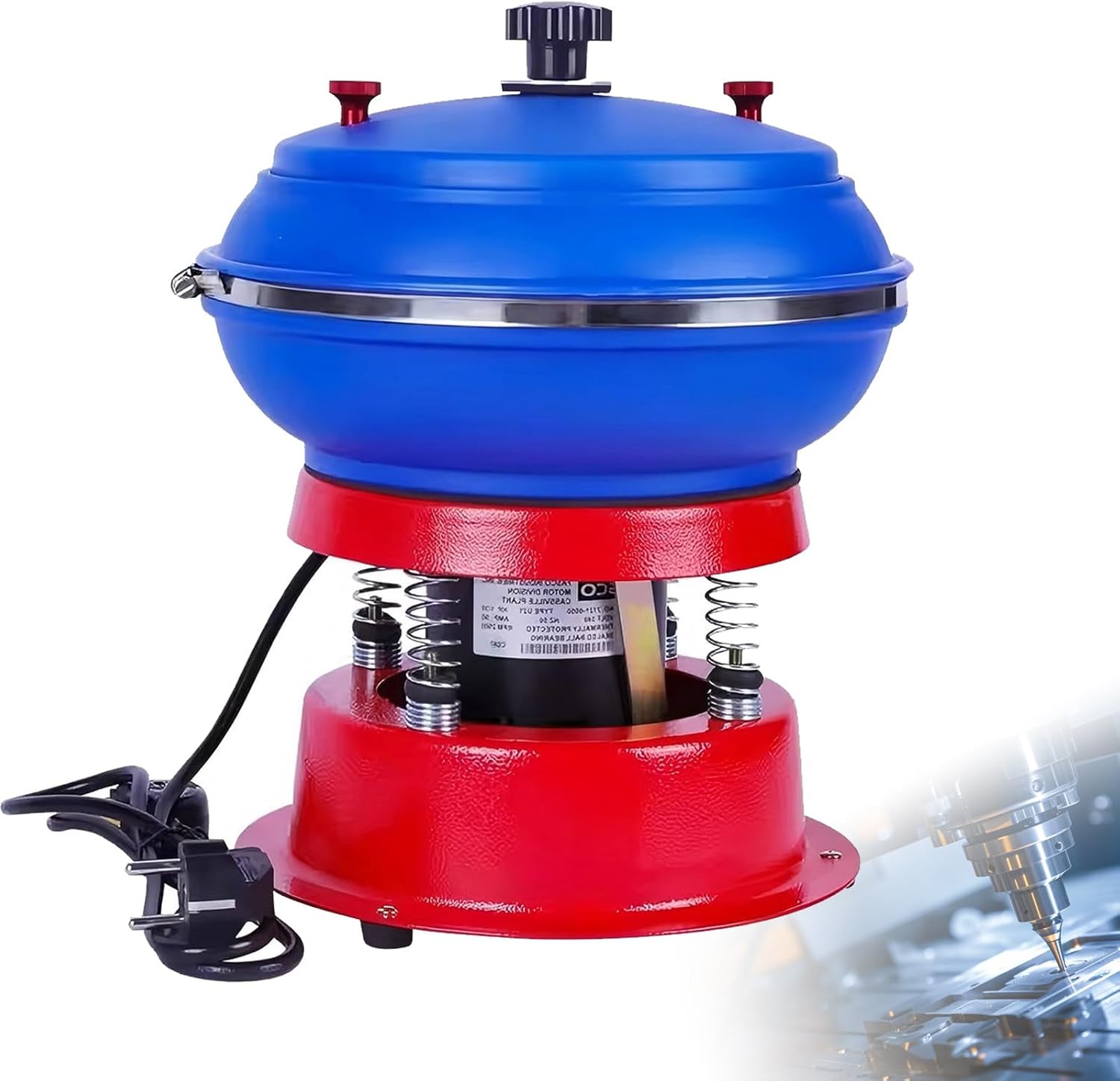 30W Jewelry Polisher Benchtop Buffing Machine, 3L Professional Rock Tumbler Kit for Polishing Metal, Jewelry, Knives, Wood, Jade, and Plastic