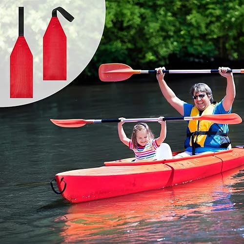 Miniatura 7 de Frienda Bandera de viaje de seguridad de 2 piezas para kayak, canoa, bandera de advertencia roja con cincha para kayak, SUP, remolque, canoas